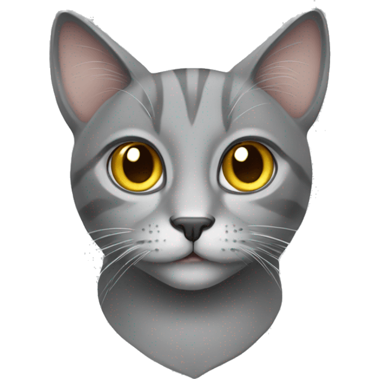 cat whit eyes gray emoji