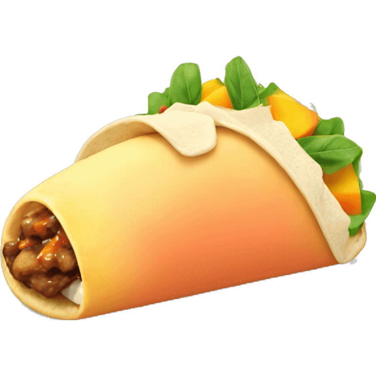 Pretty peach taco emoji