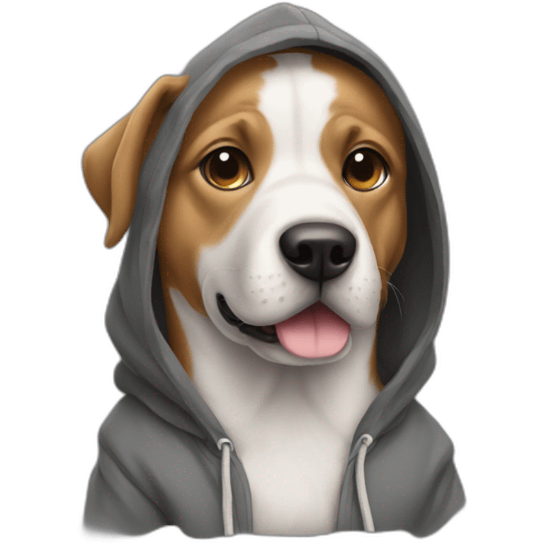 Dog with hoodie emoji