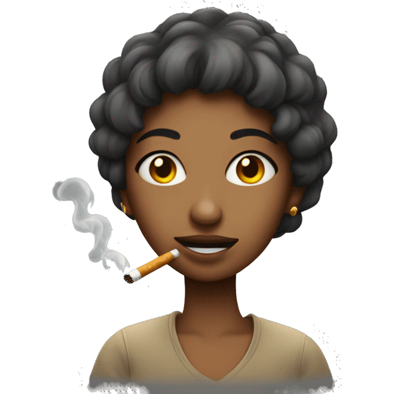 a girl with a cigarette  emoji