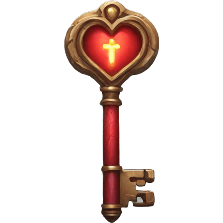 a glowing red key shaped magical artifact emoji