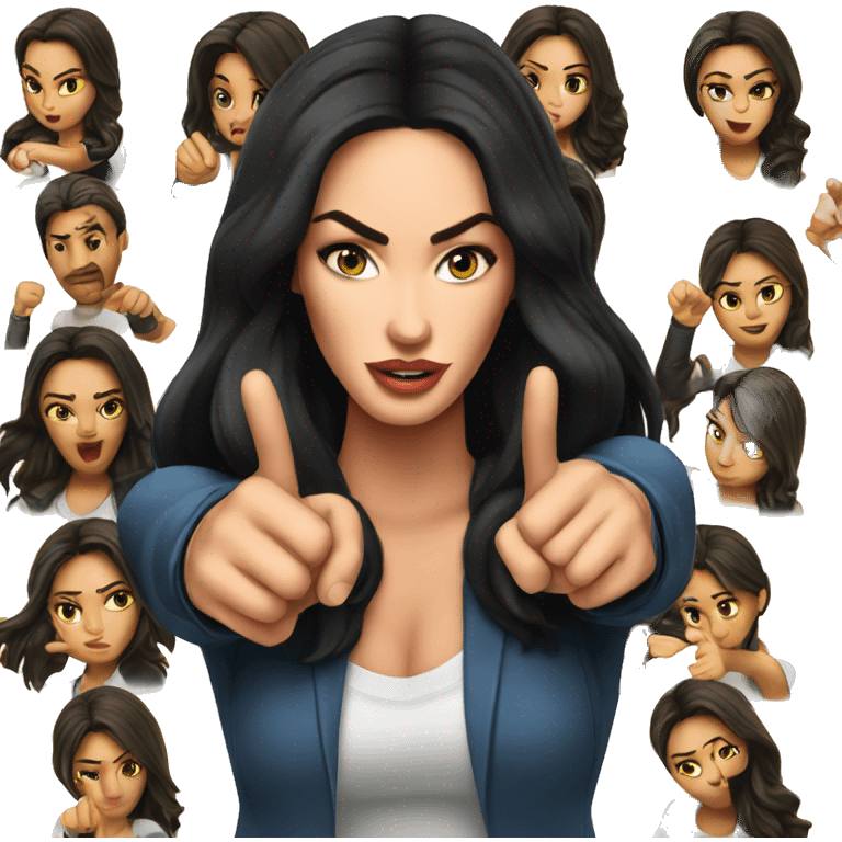 Megan fox pointing on you emoji