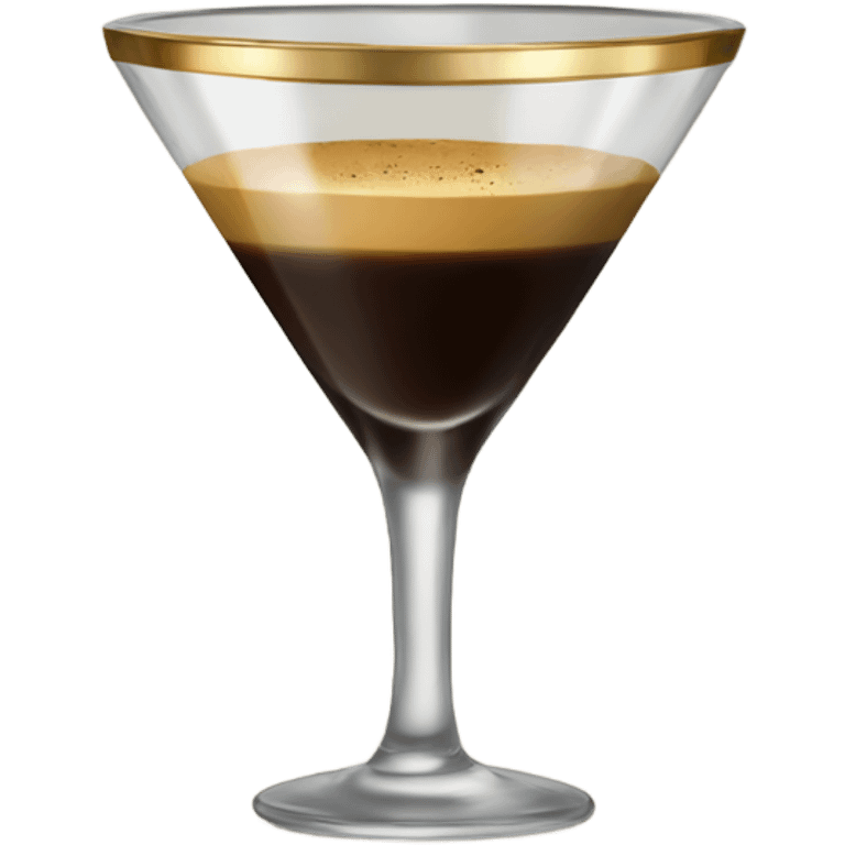 gold rimmed espresso martini glass  emoji