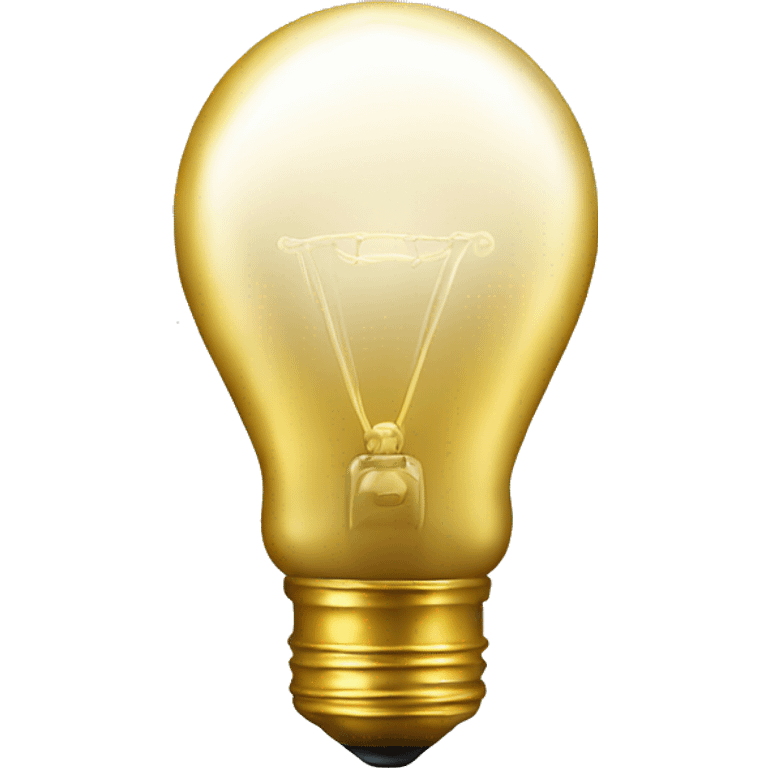 Lightbulb made of gold emoji