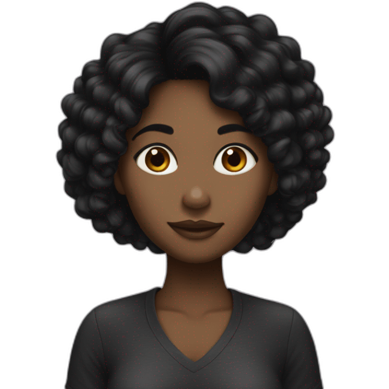 black haire girl emoji