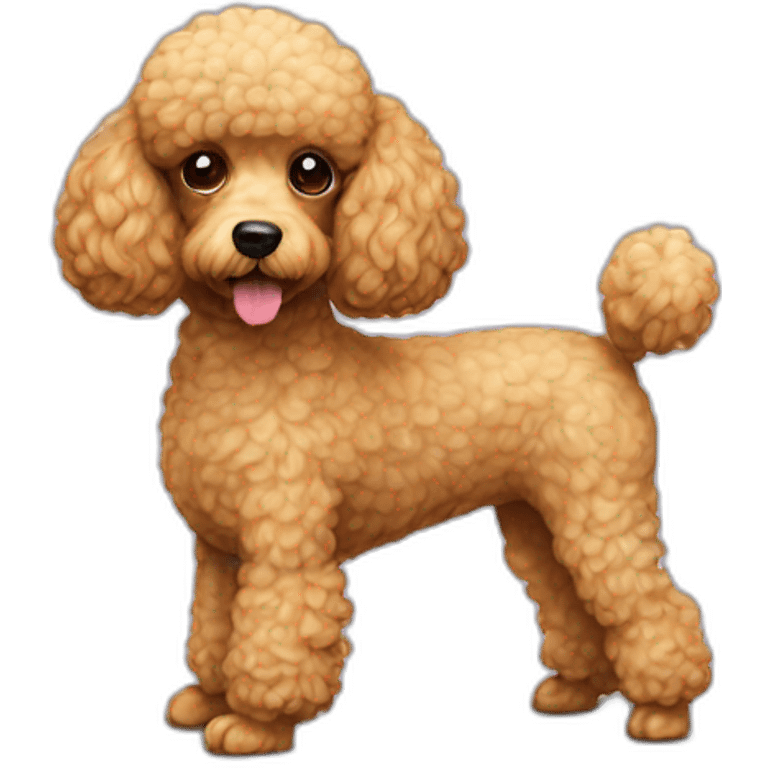 Dog poodle miniature full-height emoji