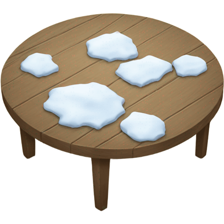 Snow on table  emoji