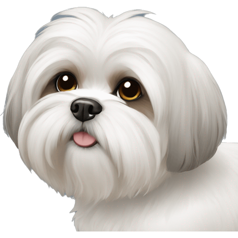 White shih tzu  emoji