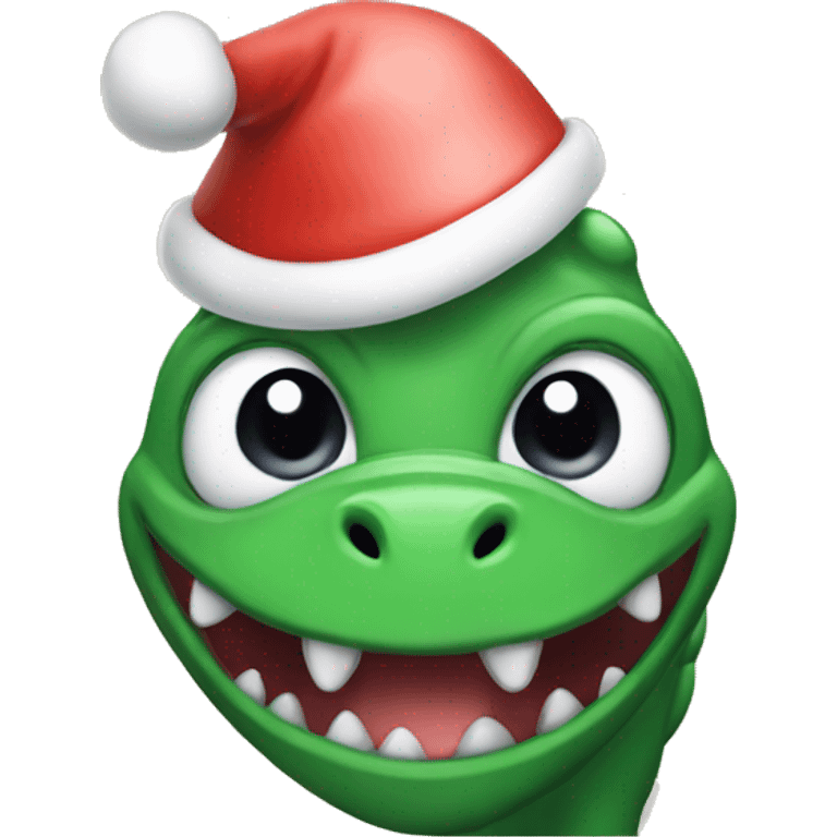 Christmas dinosaur  emoji