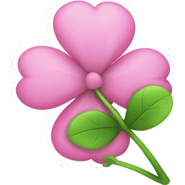 pink flower of clover emoji