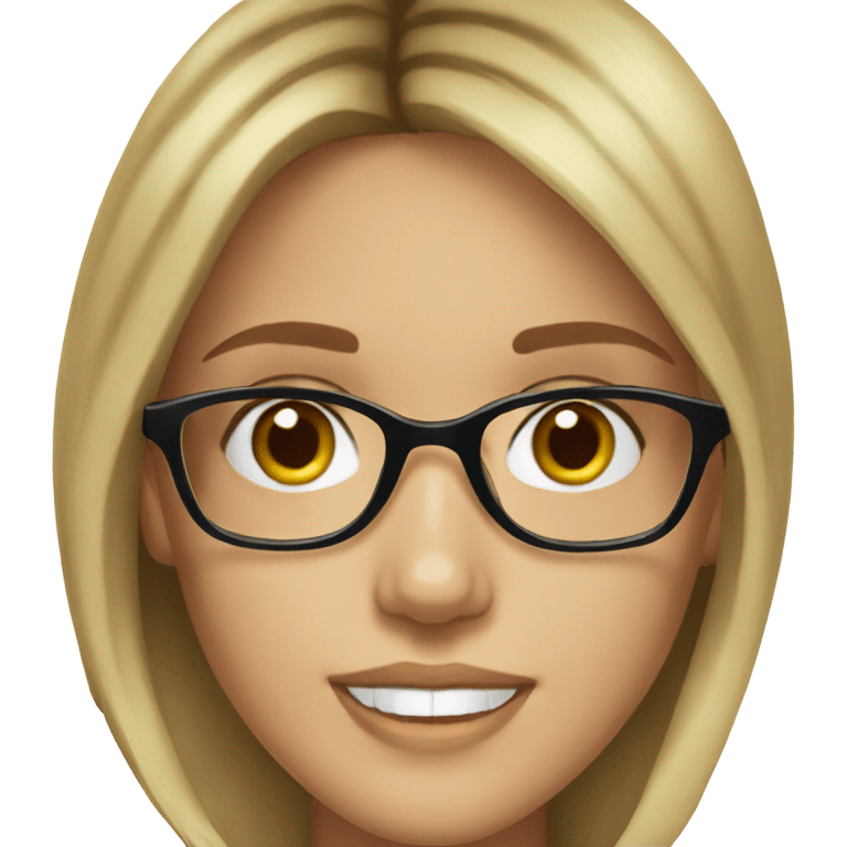 Caucasian Jessica alba with glasses and blue eyes  emoji