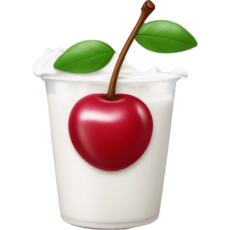 Cherry with yougurt emoji