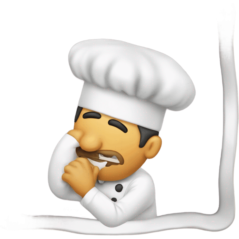 Chef doing Italian mama Mia kiss emoji