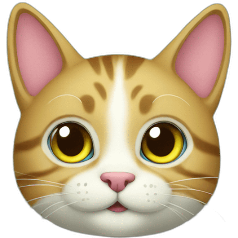 Cute cat in the jungle emoji