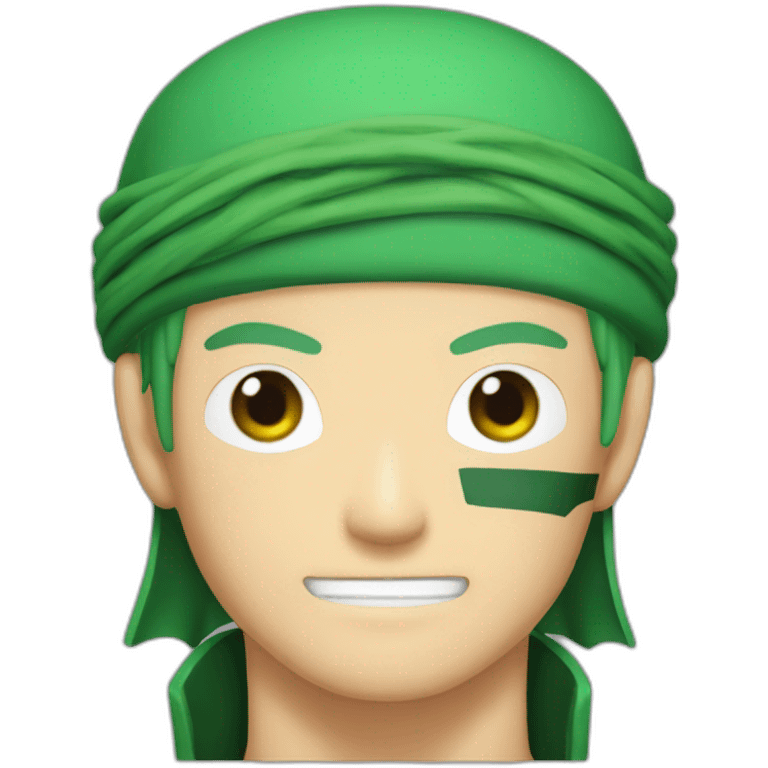 Zoro dans one piece qui est énerver  emoji