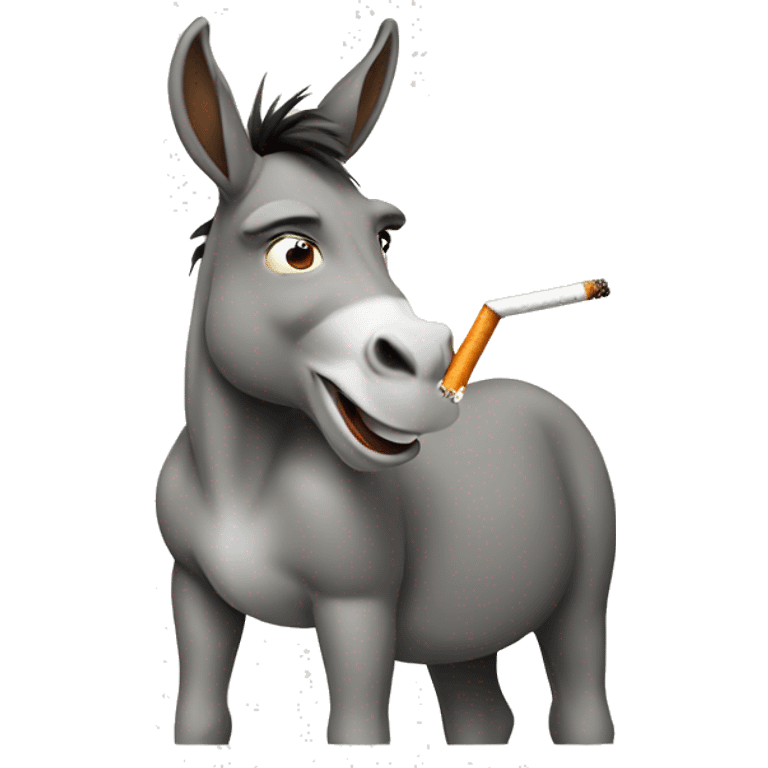 Donkey smoking a cigarette  emoji