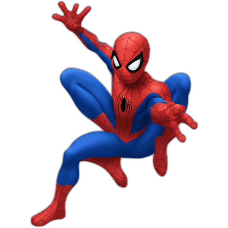 Spiderman waving emoji