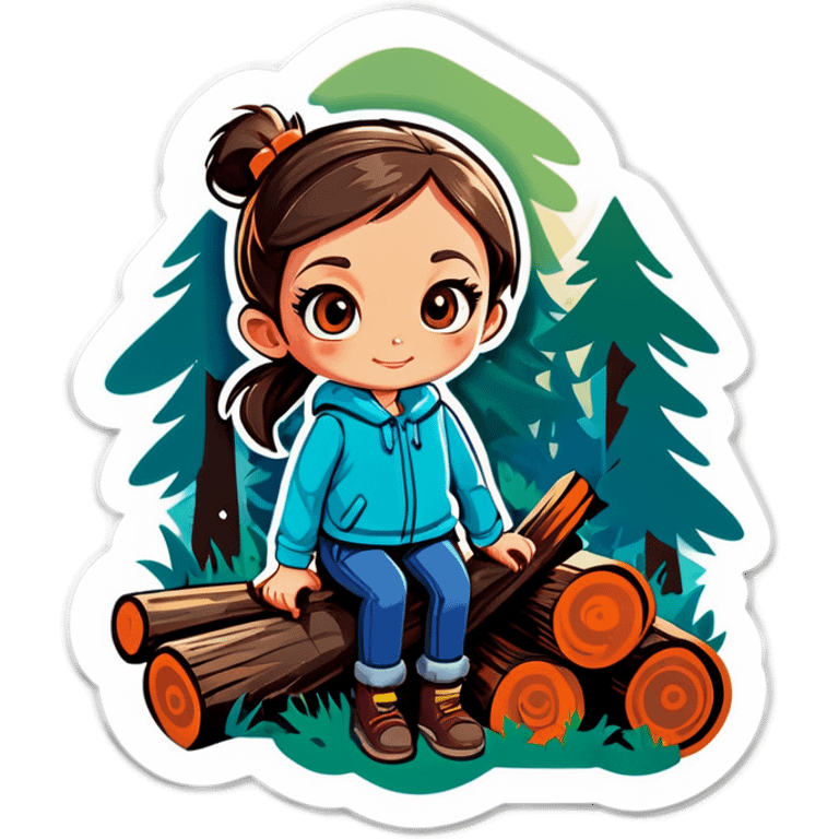 Girl in firewood  emoji