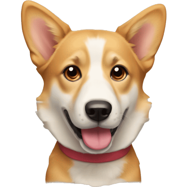  A Dog mixed with jindo and welsh corgi emoji