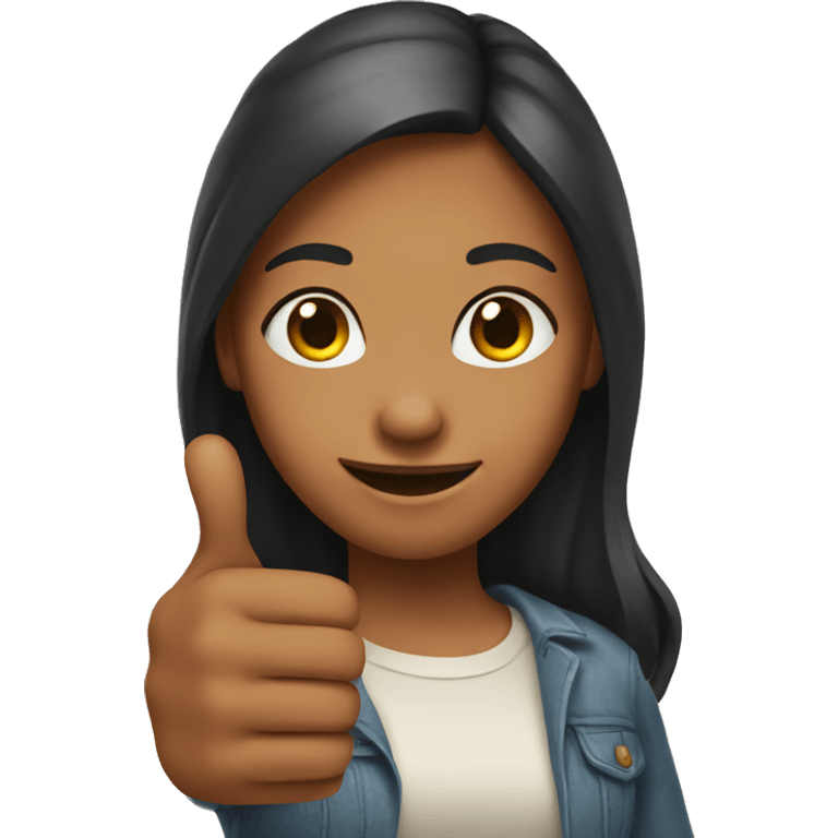 Girl giving thumbs up  emoji