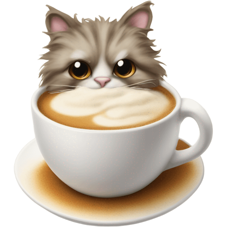 Cat with capuchino emoji