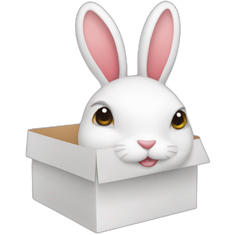 rabbit from gift box emoji