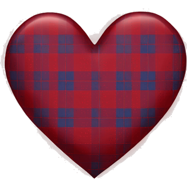 Plaid heart emoji