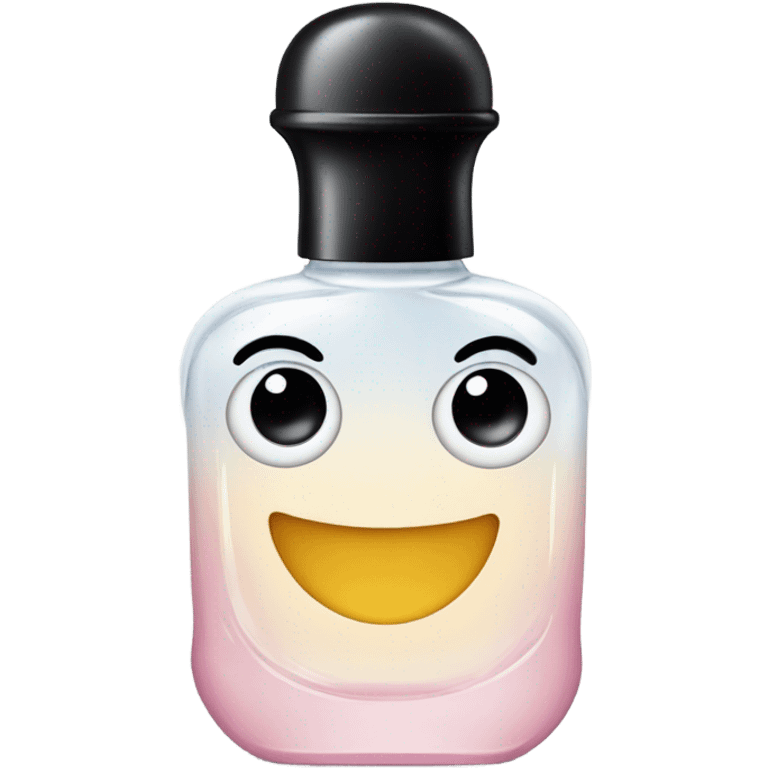 smiling perfume face with black cap emoji