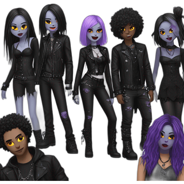 Goth rave party emoji