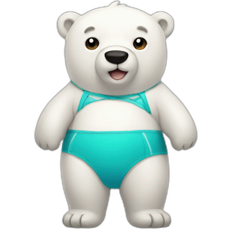 Polar bear wearing a swimsuit  emoji