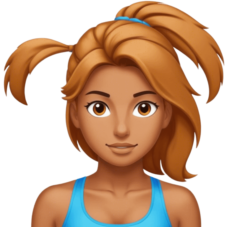 Exercising girl emoji