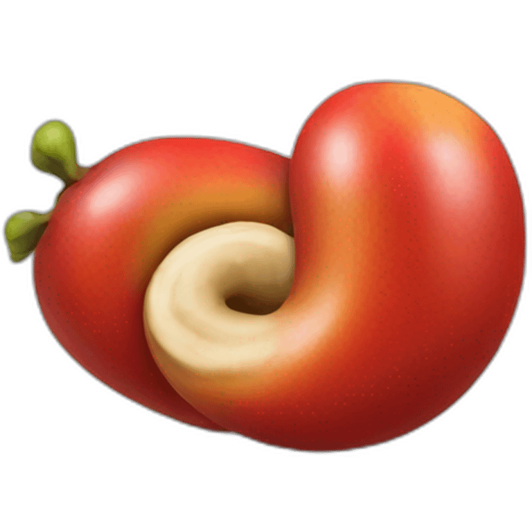 cashew fruit red emoji