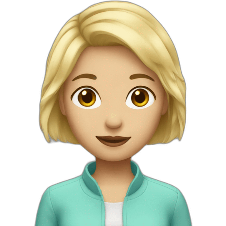 Short blond hair girl emoji