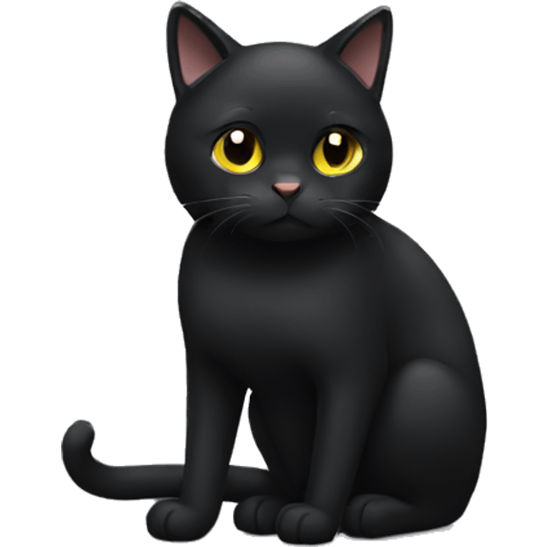 Black cat sad emoji