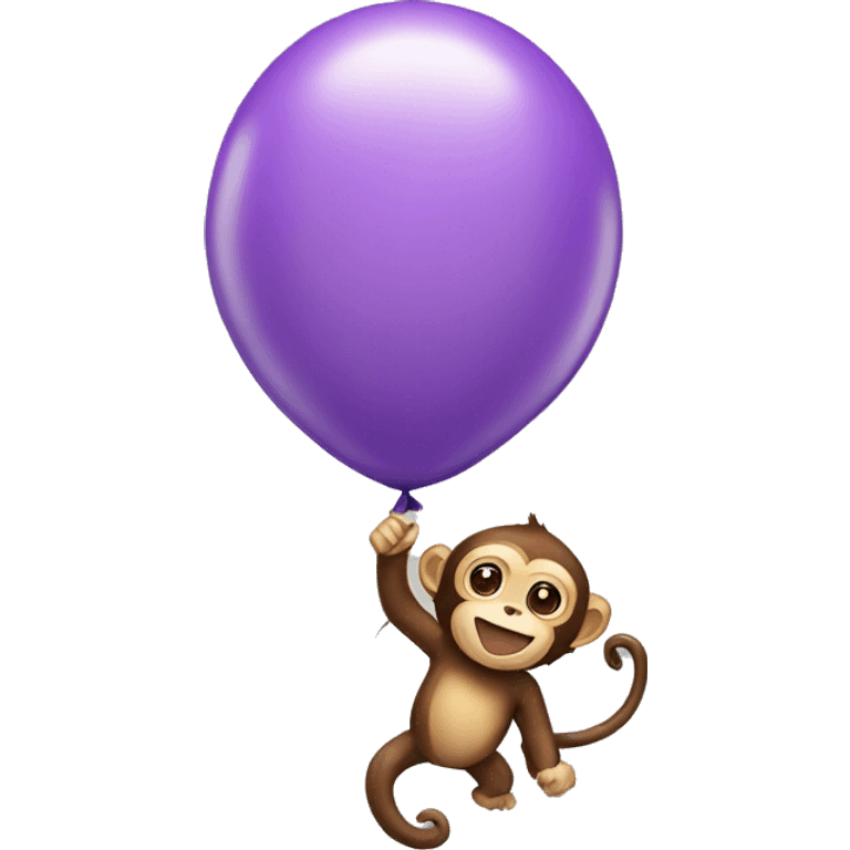 Balloon with monkey on it emoji