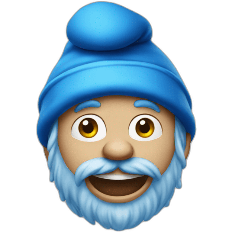 Realistic smurf emoji