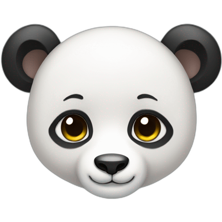 Cute and lovely White panda emoji