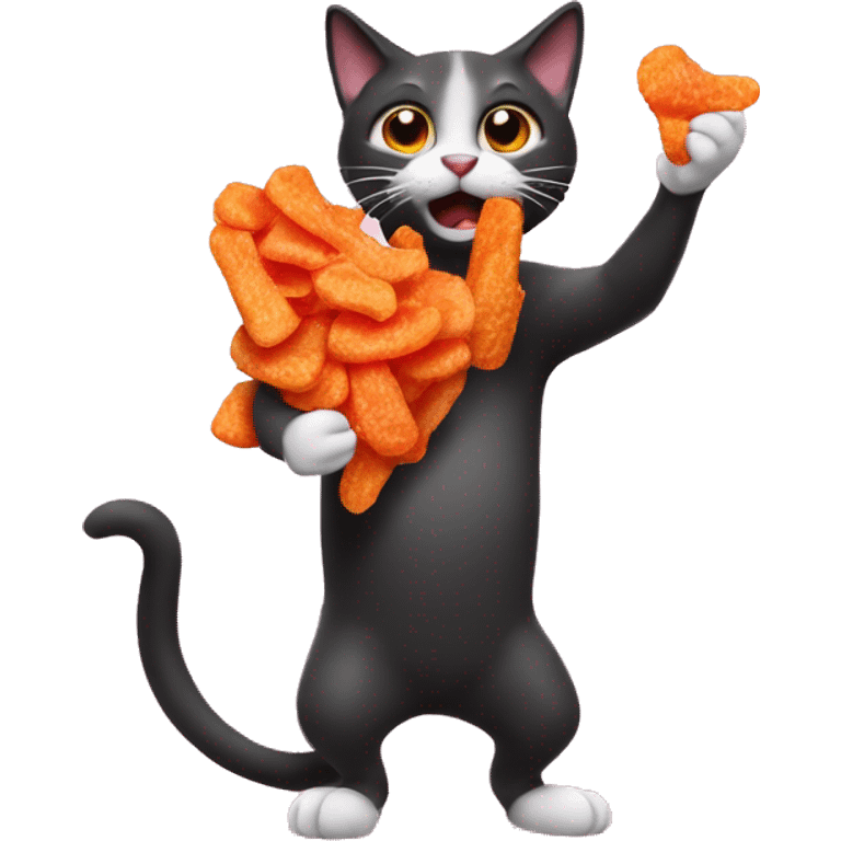 yippee cat eating hot cheetos  emoji