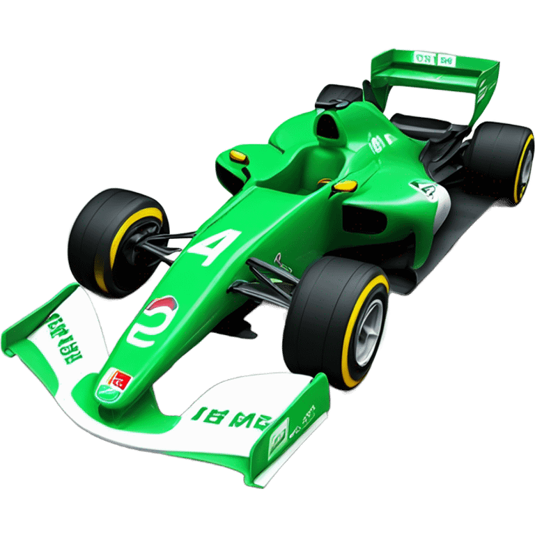 green formula one car emoji