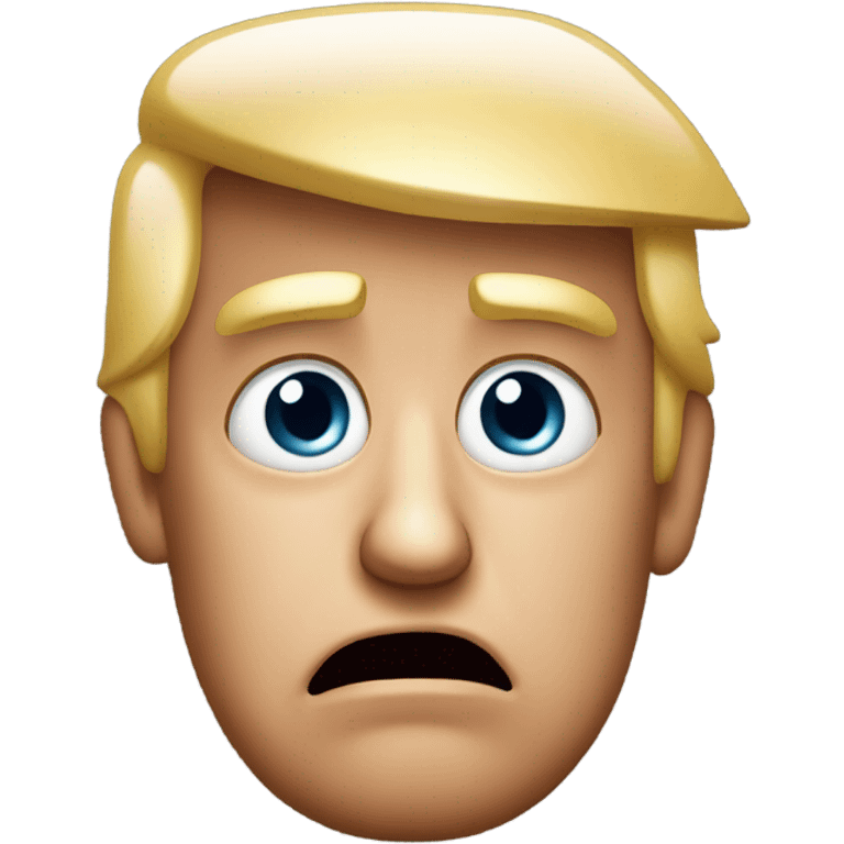 Donald Trump sad and shocked emoji