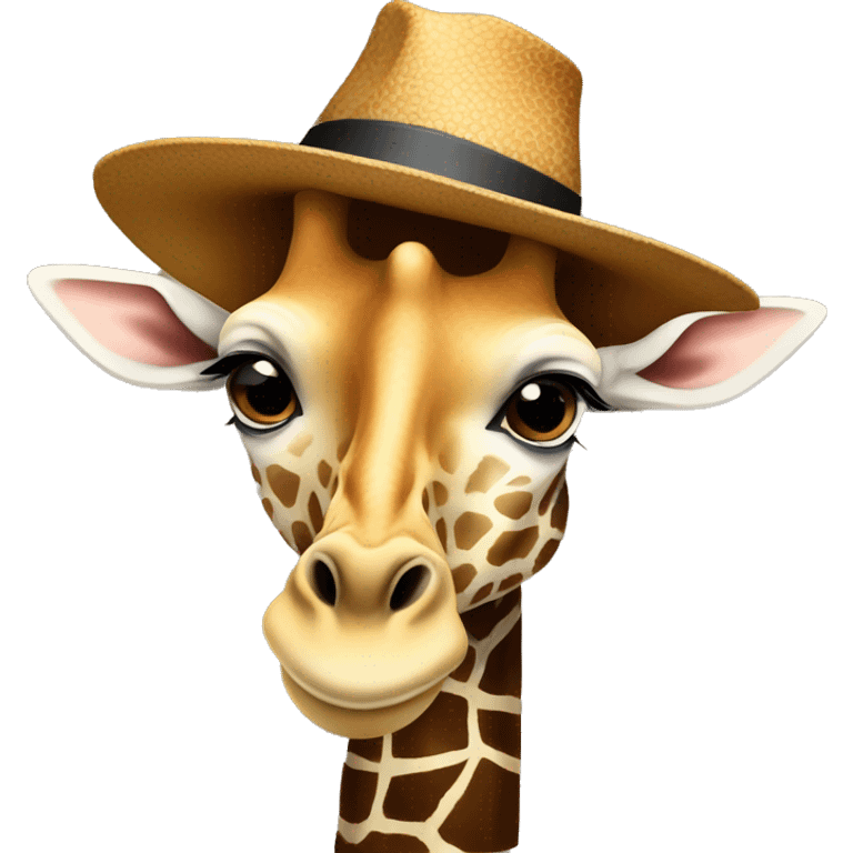 Giraffe avec un chapeau  emoji