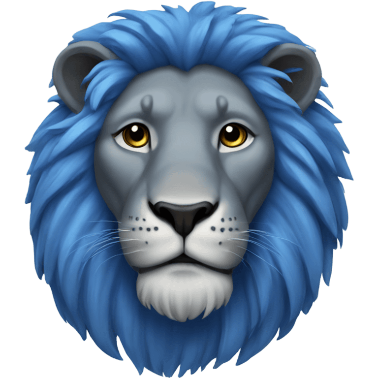 Blue lion emoji