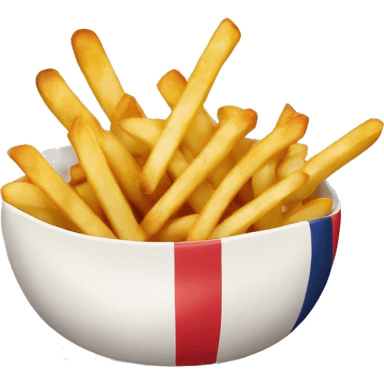 french fries with hotdog in bowl emoji