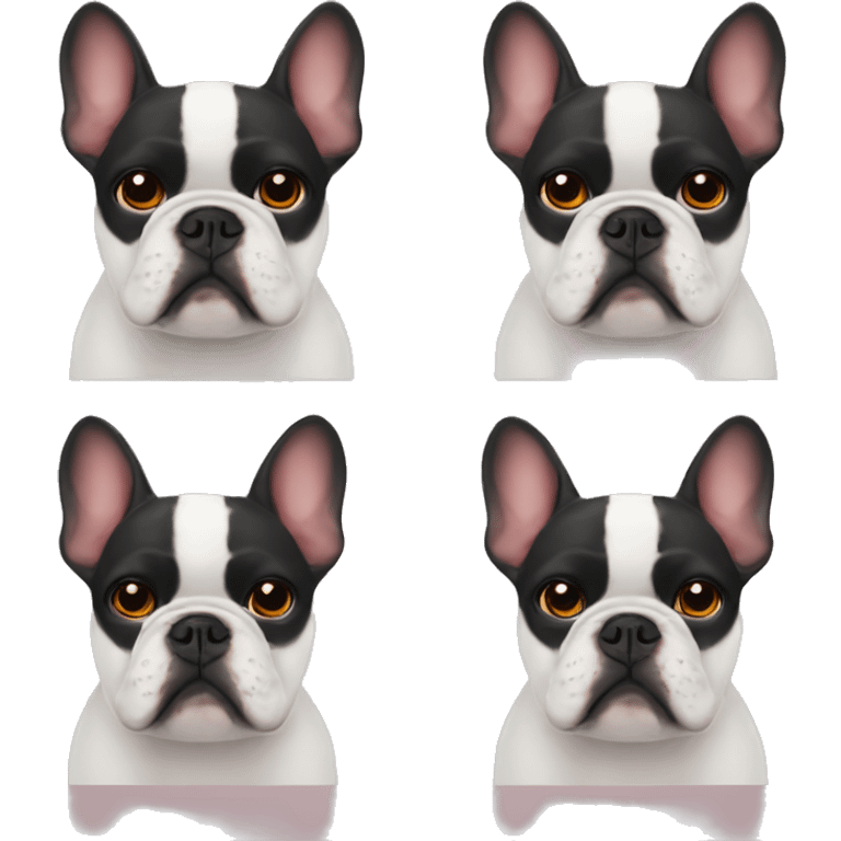 French bulldog with dexter Morgan costume emoji