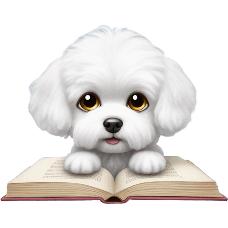 Maltese Bichon reading emoji