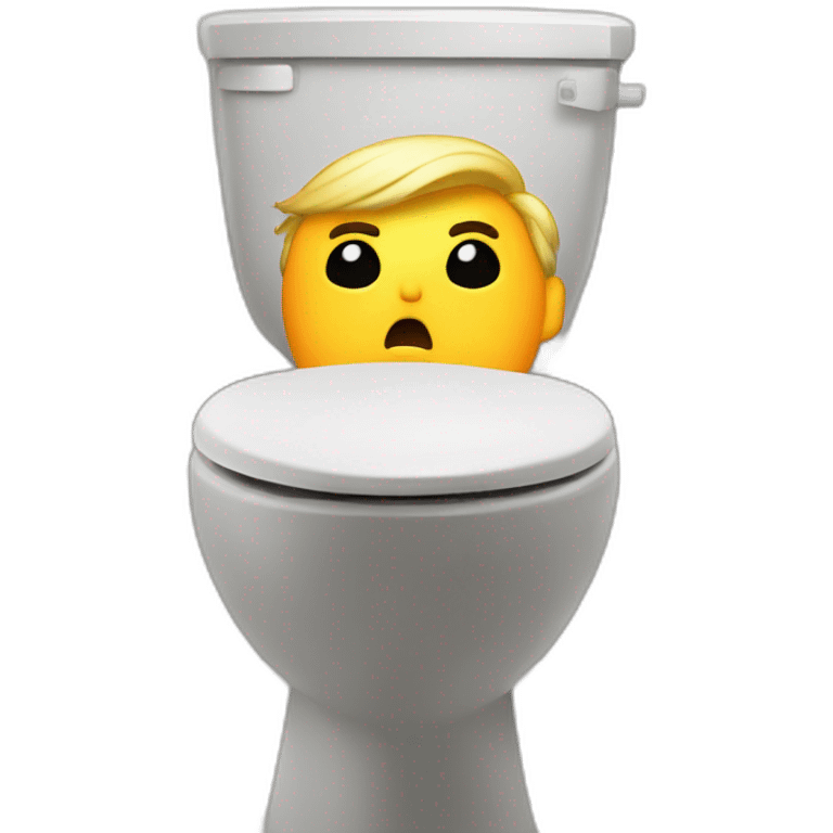 Trump is in the toilet emoji