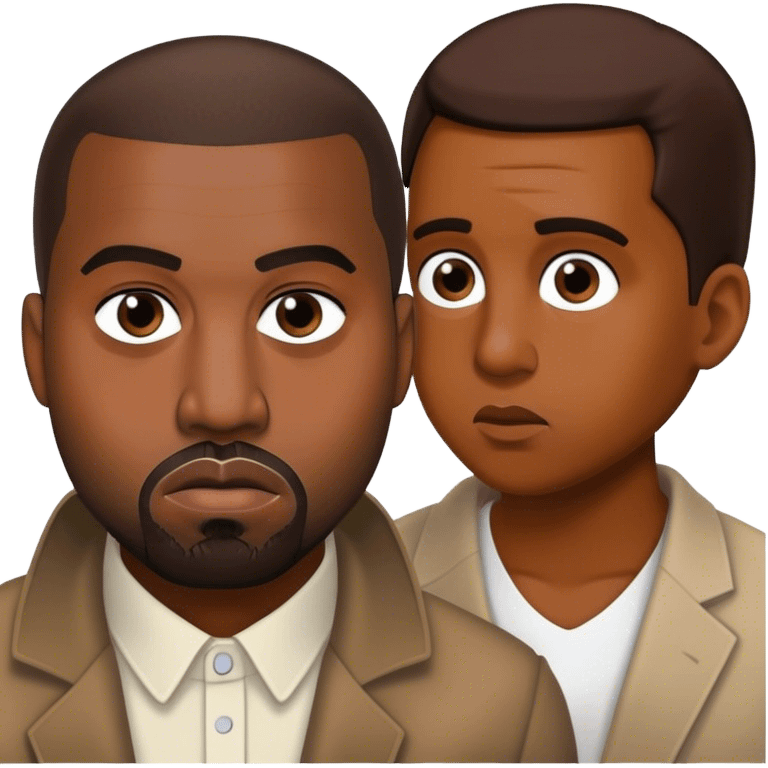 Kanye west looking at a Jewish person  emoji