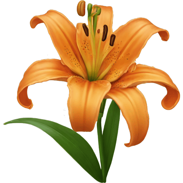 orange lilies  emoji