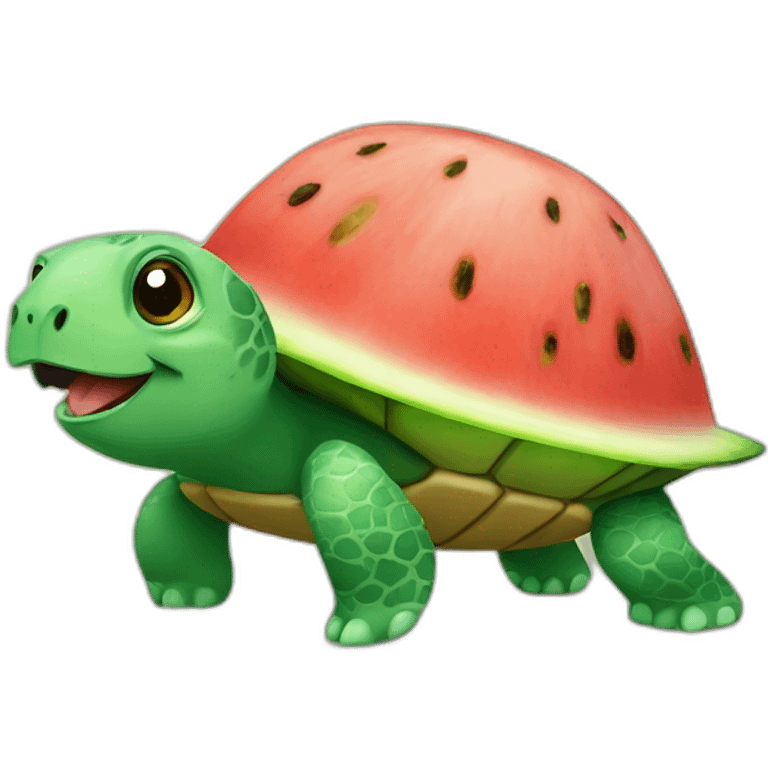 Turtle with a watermelon shell emoji