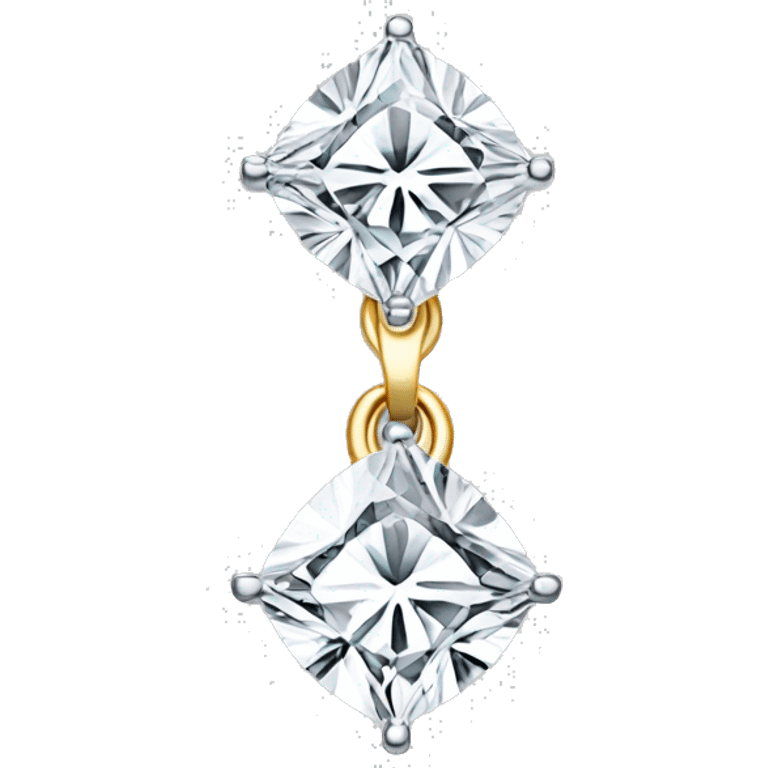 Diamond solitaire earring emoji